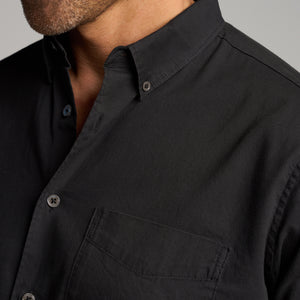 Mens Henrick Oxford Shirt MWTP0019 Washed Black