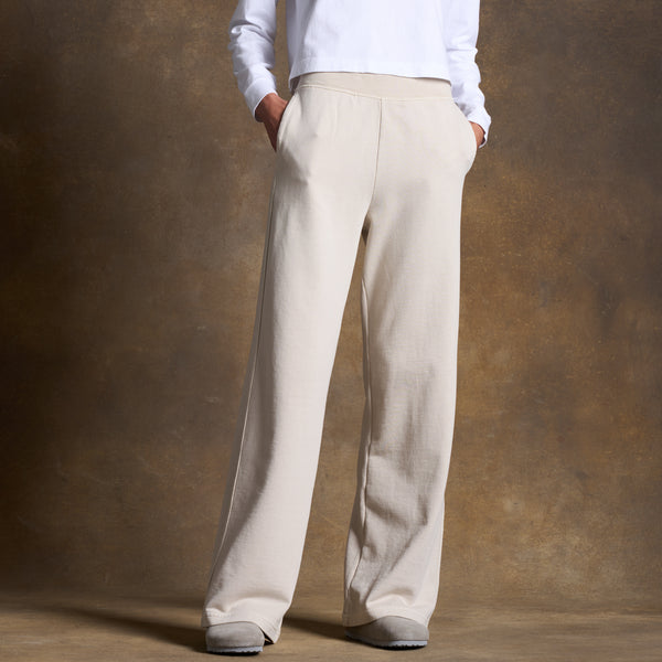 Womens Jenny Wide-Leg Terry Sweatpant WKLB0005 Oat