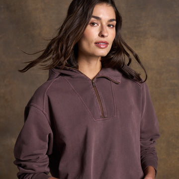 Josephine Quarter Zip Pullover Hoodie