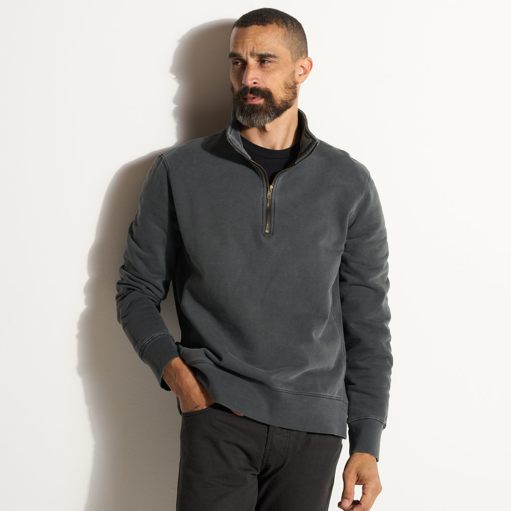 Mens Jake Half Zip Sweatshirt MKLT0004 Faded Black