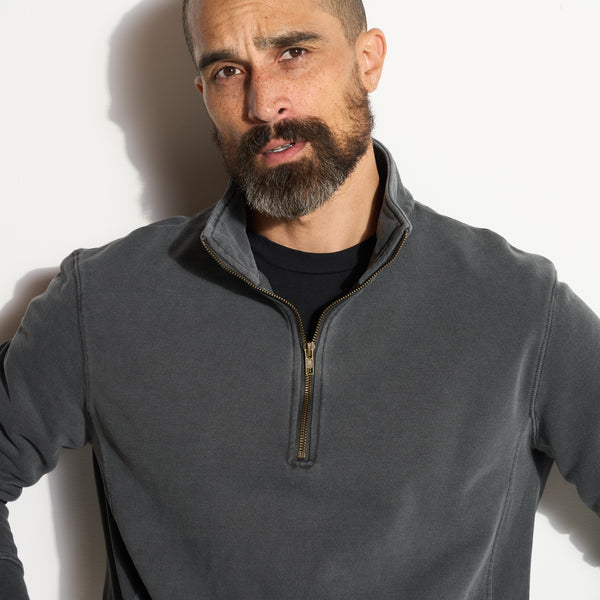 Mens Jake Half Zip Sweatshirt MKLT0004 Faded Black