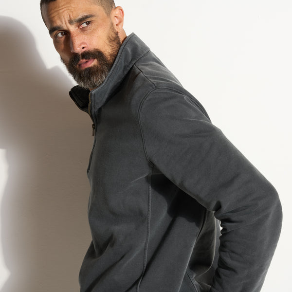 Mens Jake Half Zip Sweatshirt MKLT0004 Faded Black