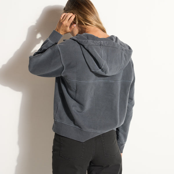 Womens Josephine Quarter Zip Pullover Hoodie WKLT0004 Blue Dusk