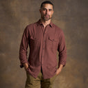Mens Leeds Double Layer Cotton Gauze Shirt MWTP0010 Cordovan