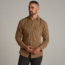 Mens Leeds Double Layer Cotton Gauze Shirt MWTP0010 Umber