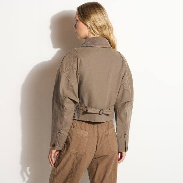 Womens Lewis Canvas Barn Bomber WWOW0008 Sparrow