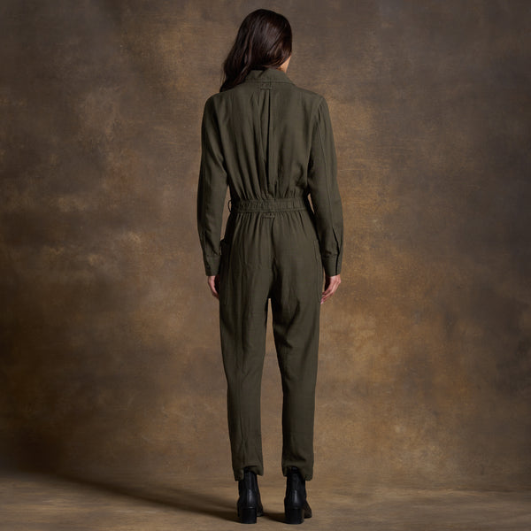 Womens Lincoln Long Sleeve Jumpsuit WWJR0002 Olive