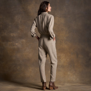 Womens Lincoln Long Sleeve Jumpsuit WWJR0002 Stone