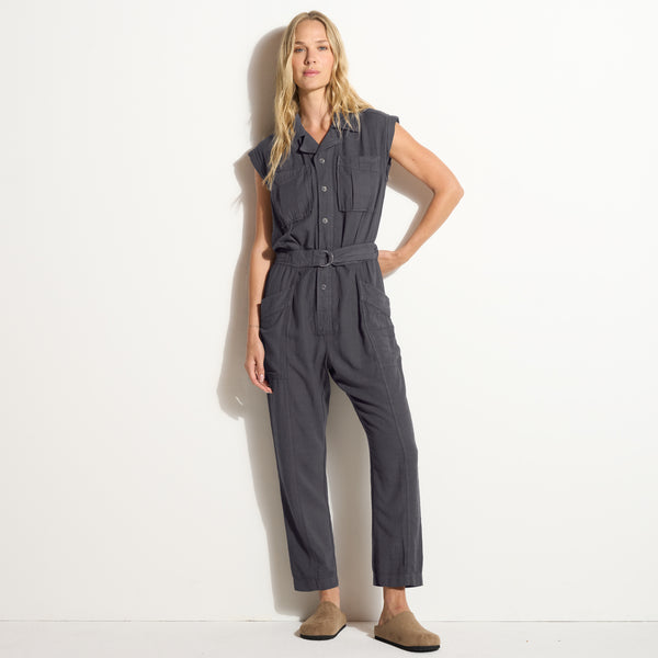 Womens Lincoln Muscle Tank Jumpsuit WWJR0003 Blue Dusk
