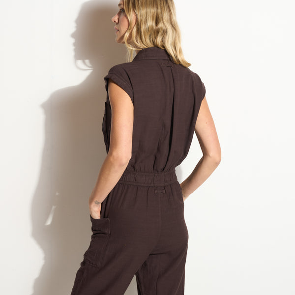 Womens Lincoln Muscle Tank Jumpsuit WWJR0003 Cave