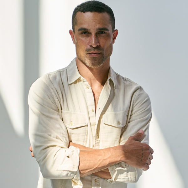 Mens Leeds Double Layer Cotton Gauze Shirt MWTP0010 Bone