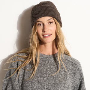 Womens Lennox Double-Rolled Beanie AWHA0005 Hickory O S