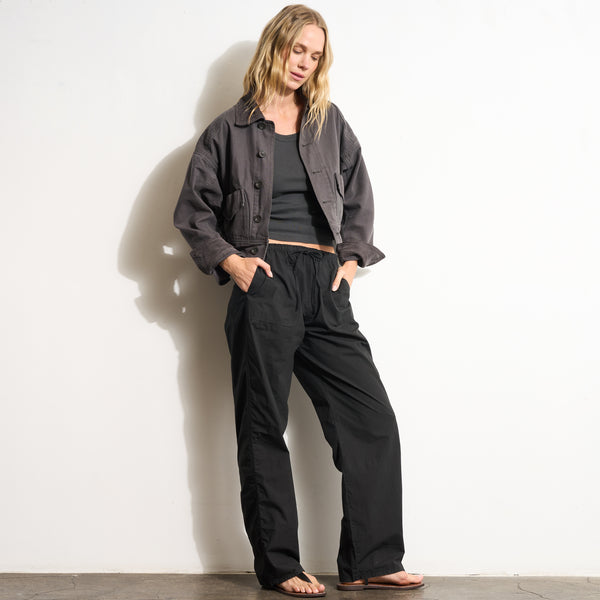Womens Lewis Canvas Barn Bomber WWOW0008 Faded Black