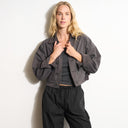 Womens Lewis Canvas Barn Bomber WWOW0008 Faded Black
