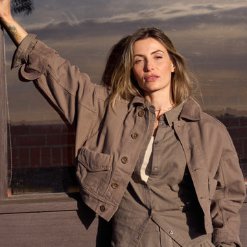 Womens Lewis Canvas Barn Bomber WWOW0008 Sparrow