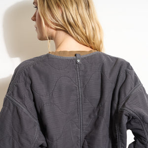Womens Lewis Quilted Bomber Liner WWOL0001 Faded Black