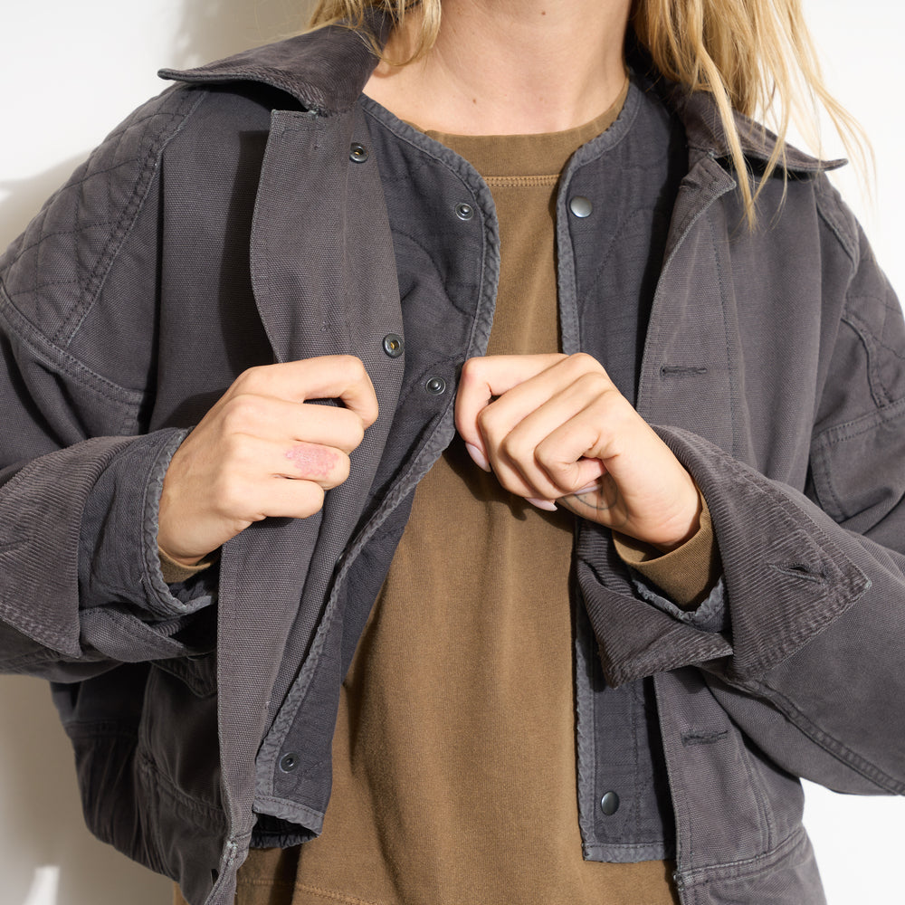 Womens Lewis Quilted Bomber Liner WWOL0001 Faded Black