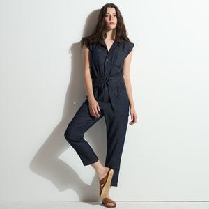 Womens Lincoln Japanese Fluid Denim Jumpsuit WWJR0003FD Raw Indigo