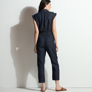 Womens Lincoln Japanese Fluid Denim Jumpsuit WWJR0003FD Raw Indigo