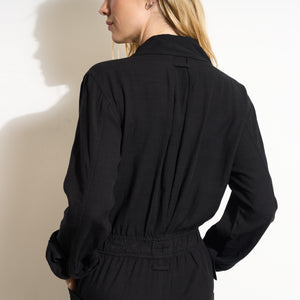 Womens Lincoln Long Sleeve Jumpsuit WWJR0002 Black
