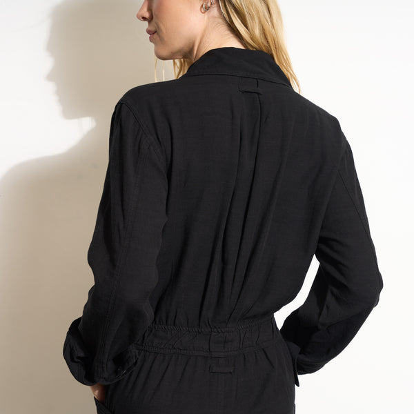 Womens Lincoln Long Sleeve Jumpsuit WWJR0002 Black