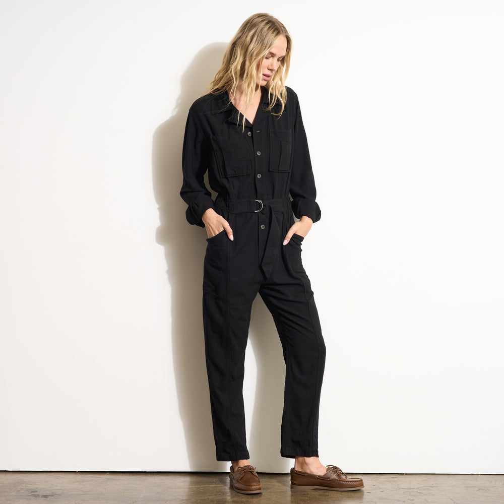 Womens Lincoln Long Sleeve Jumpsuit WWJR0002 Black