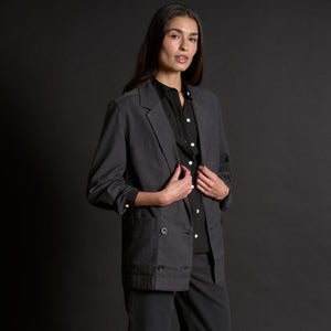 Womens Lowen Oversized Blazer WWBZ0002 Faded Black