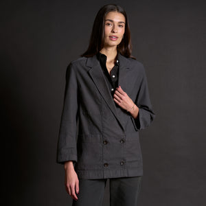 Womens Lowen Oversized Blazer WWBZ0002 Faded Black