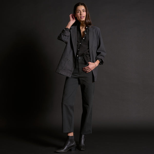 Womens Lowen Oversized Blazer WWBZ0002 Faded Black