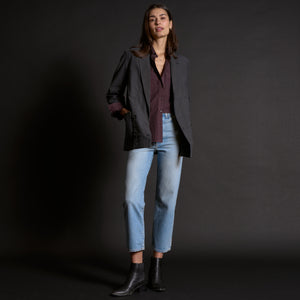 Womens Lowen Oversized Blazer WWBZ0002 Faded Black