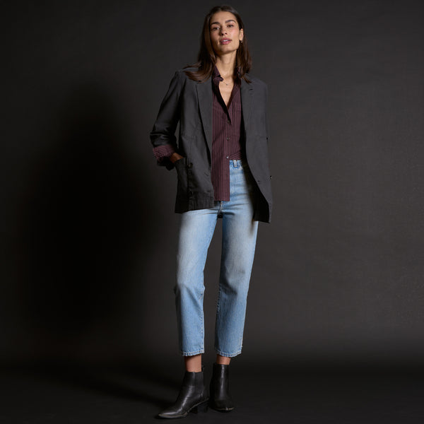 Womens Lowen Oversized Blazer WWBZ0002 Faded Black