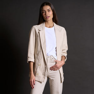 Womens Lowen Oversized Blazer WWBZ0002 Bone