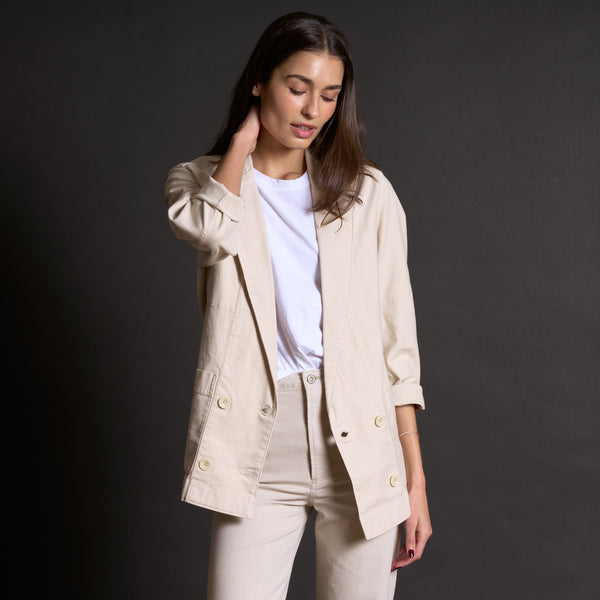 Womens Lowen Oversized Blazer WWBZ0002 Bone
