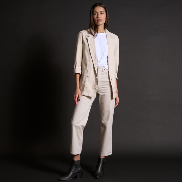 Womens Lowen Oversized Blazer WWBZ0002 Bone