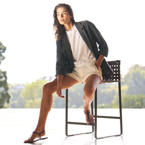 Womens Lowen Oversized Blazer WWBZ0002 Faded Black