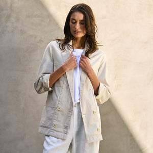 Womens Lowen Oversized Blazer WWBZ0002 Bone