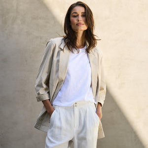 Womens Lowen Oversized Blazer WWBZ0002 Bone