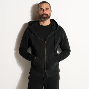 Mens Luke Zip Hoodie MKLT0003 Black