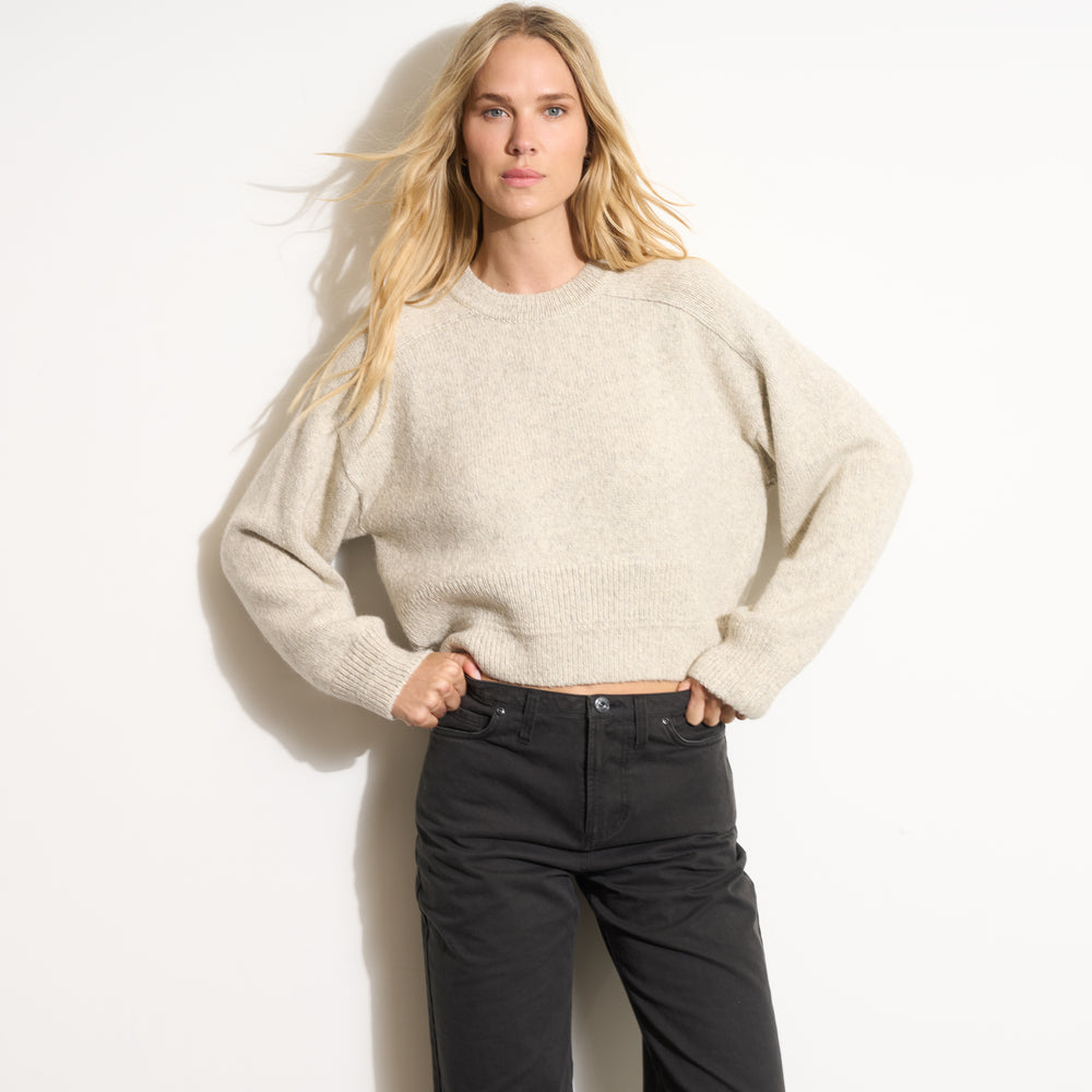 Womens Marfa Crew Neck Sweater WSTP0002 Fieldstone Melange