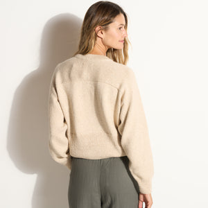 Womens Marfa Crew Neck Sweater WSTP0002 Oatmeal Melange