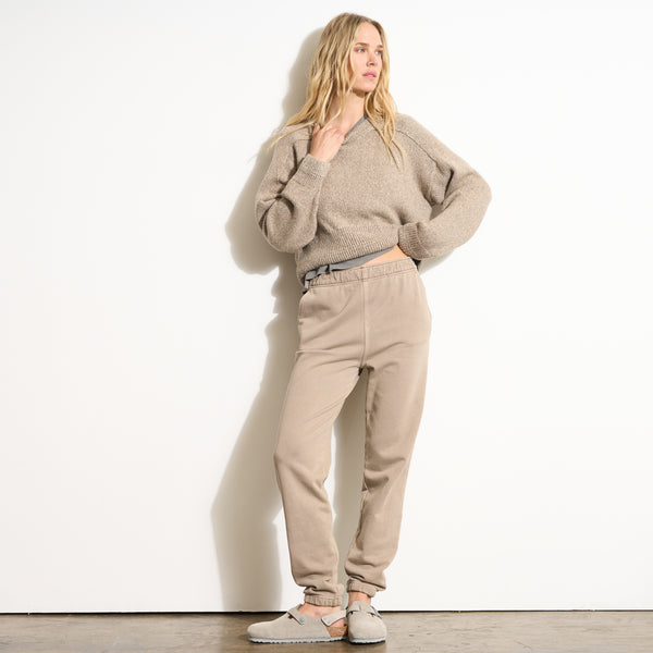 Womens Marfa Crew Neck Sweater WSTP0002 Stone Melange