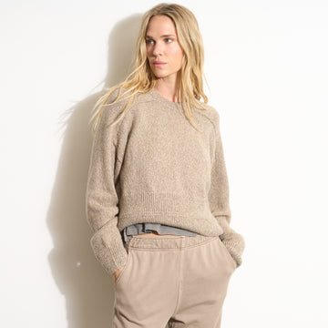 Womens Marfa Crew Neck Sweater WSTP0002 Stone Melange