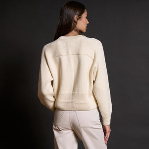 Womens Marfa Crew Neck Sweater WSTP0002 Vintage White