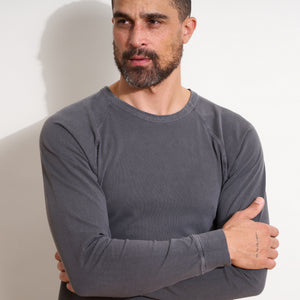 Mens Maxwell Long Sleeve Raglan MKTP0015RS Blue Dusk