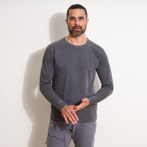 Mens Maxwell Long Sleeve Raglan MKTP0015RS Blue Dusk