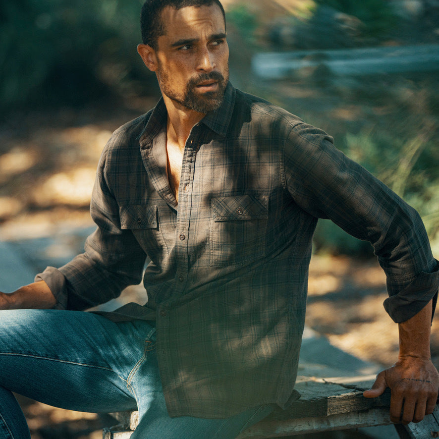 Mens Redding Long Sleeve Plaid Shirt