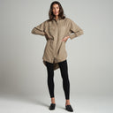 Womens Merritt Drape Twill Shirt Dress WWDR0003 Stone