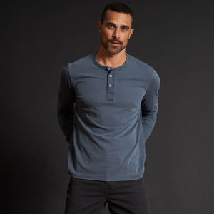 Mens Midland Long Sleeve Henley MKTP0017 Seaport