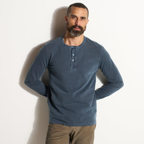 Mens Midland Long Sleeve Henley MKTP0017 Seaport