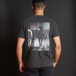 Mens Wild Horses Tee MKTP0019WH Faded Black